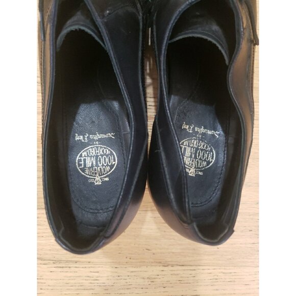 WOLVERINE 1000 Mile Shoes Oxford Kiltie US 7 B Black Samantha Fleet - Picture 7 of 9